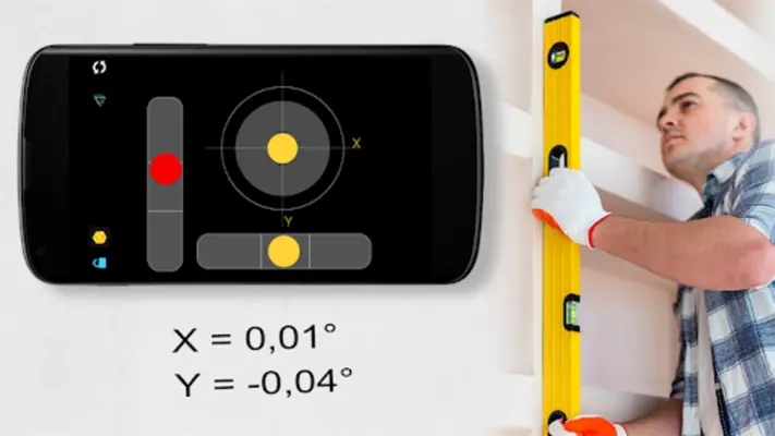 Inclinometer android App screenshot 1